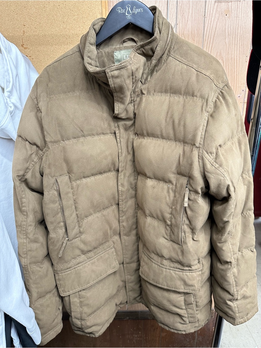 L.L. Bean Men's Quilted Insulated Jacket - Brown size large goose down